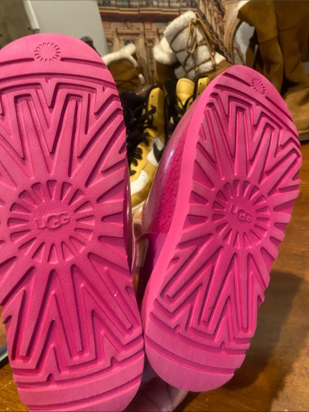 UGG Kids Hot Pink Waterproof Rain Boots